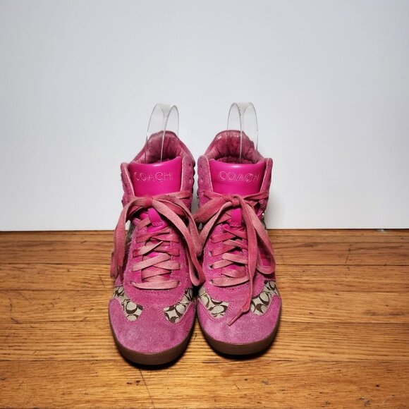 Coach Y2K Signature Logo Alara Wedge Sneakers - Picture 9 of 14